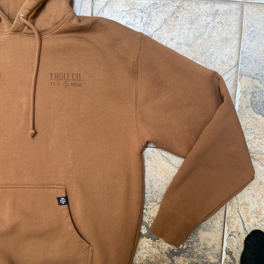 Troll Co. Brown Hoodie Men’s Size Large